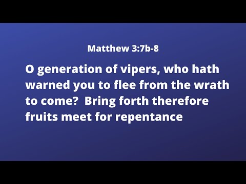 Fruit Worthy Of Repentance