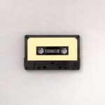 photo of black and brown cassette tape