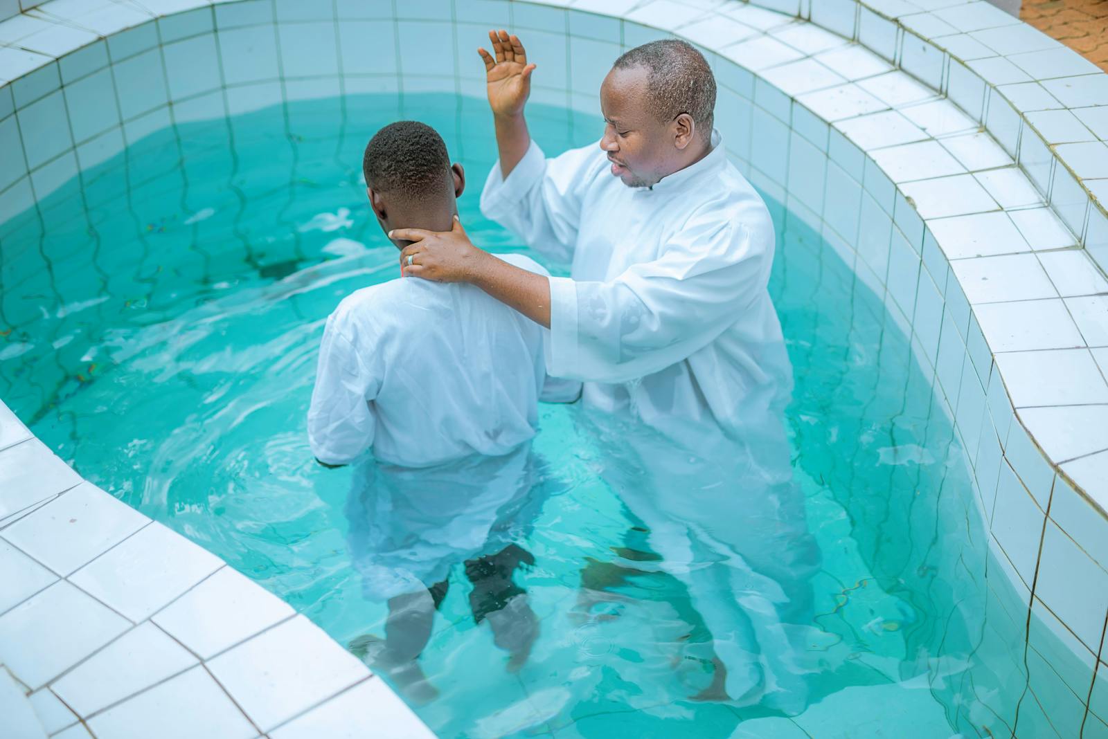 Baptism in Pool