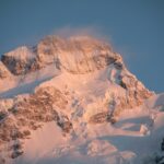 birds eye photography of snow-covered mountain