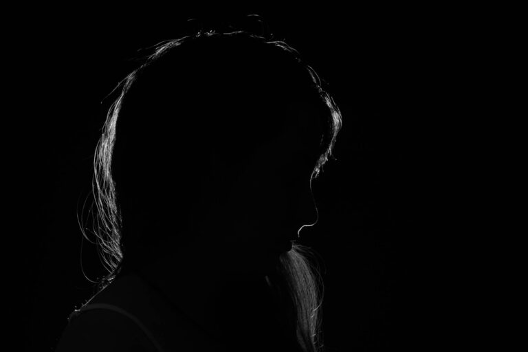 silhouette photography of woman, shame